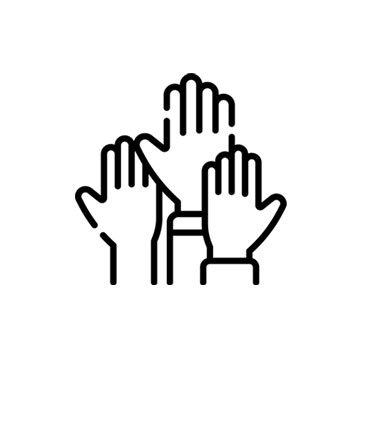 Raised hands icon